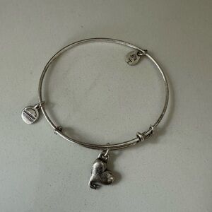 Alex and Ani heart charm bracelet